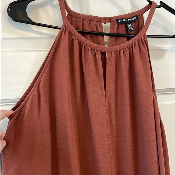 Eileen Fisher Brown Floor Length Maxi Sleeveless Dress - Size Medium - Picture 3 of 16